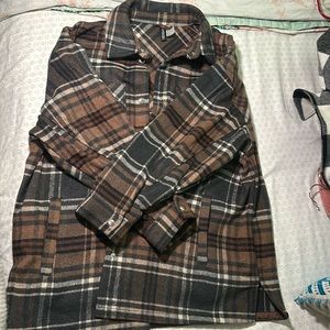 Oversized plaid shirt